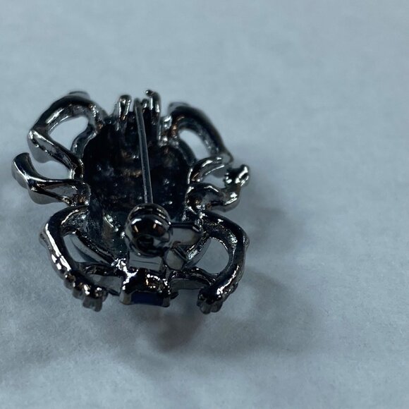 Beetle Bug Jewelry Pin Brooch Silver and Blue Color Metal Accessory Womens - Picture 14 of 16